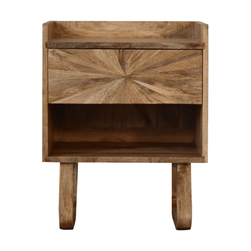 U-Shape Sunrise Open Slot Nightstand