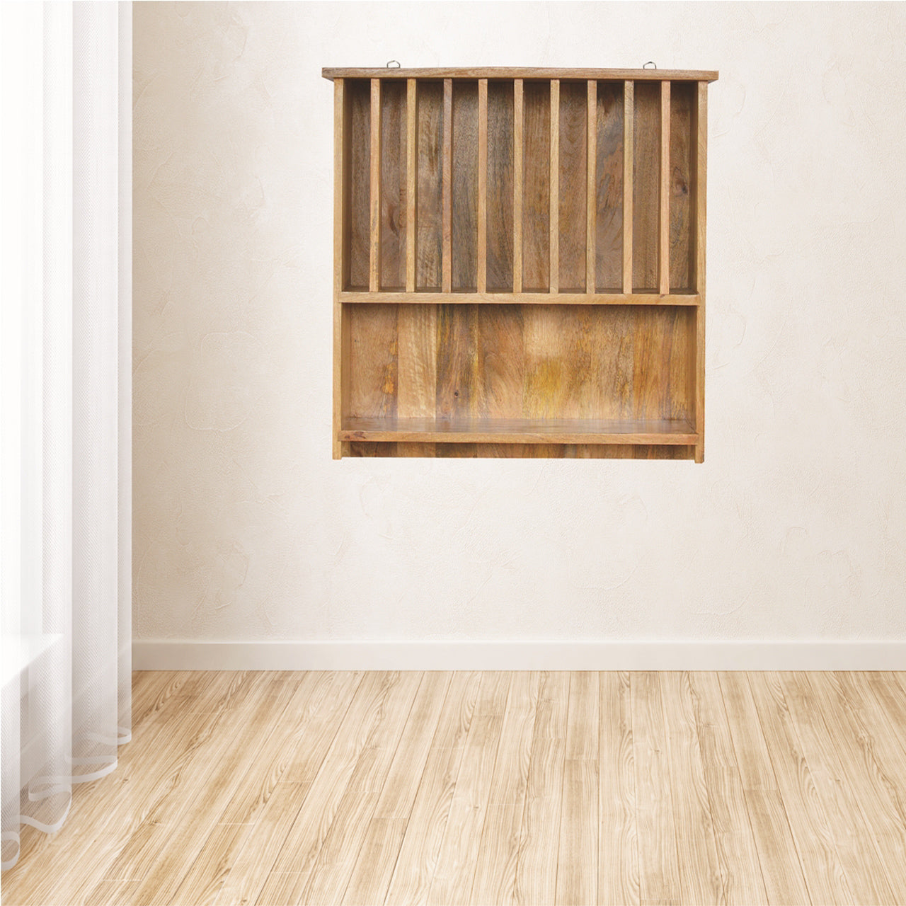 Floating Plate Rack with Shelf