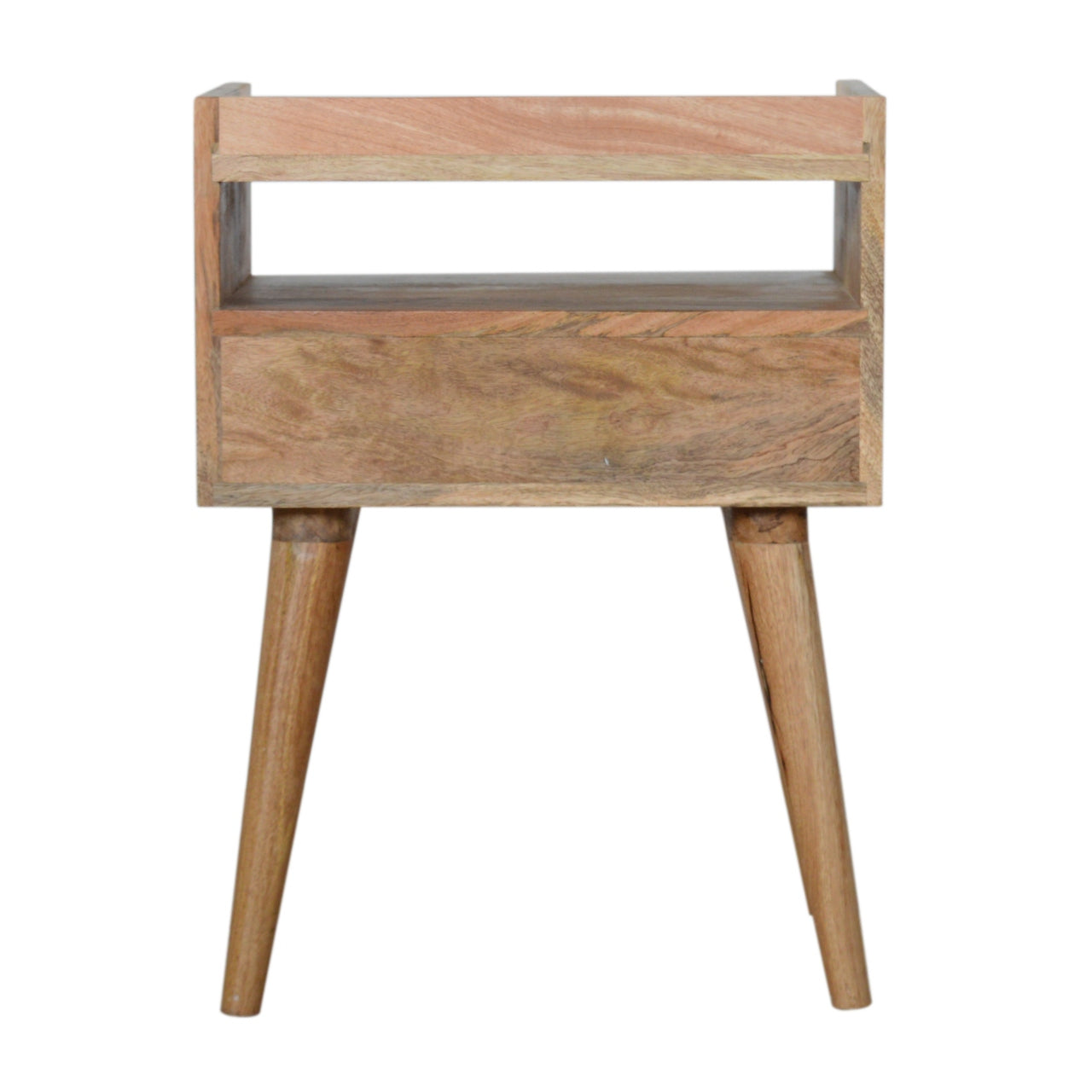 Open Slot Nightstand with White Top