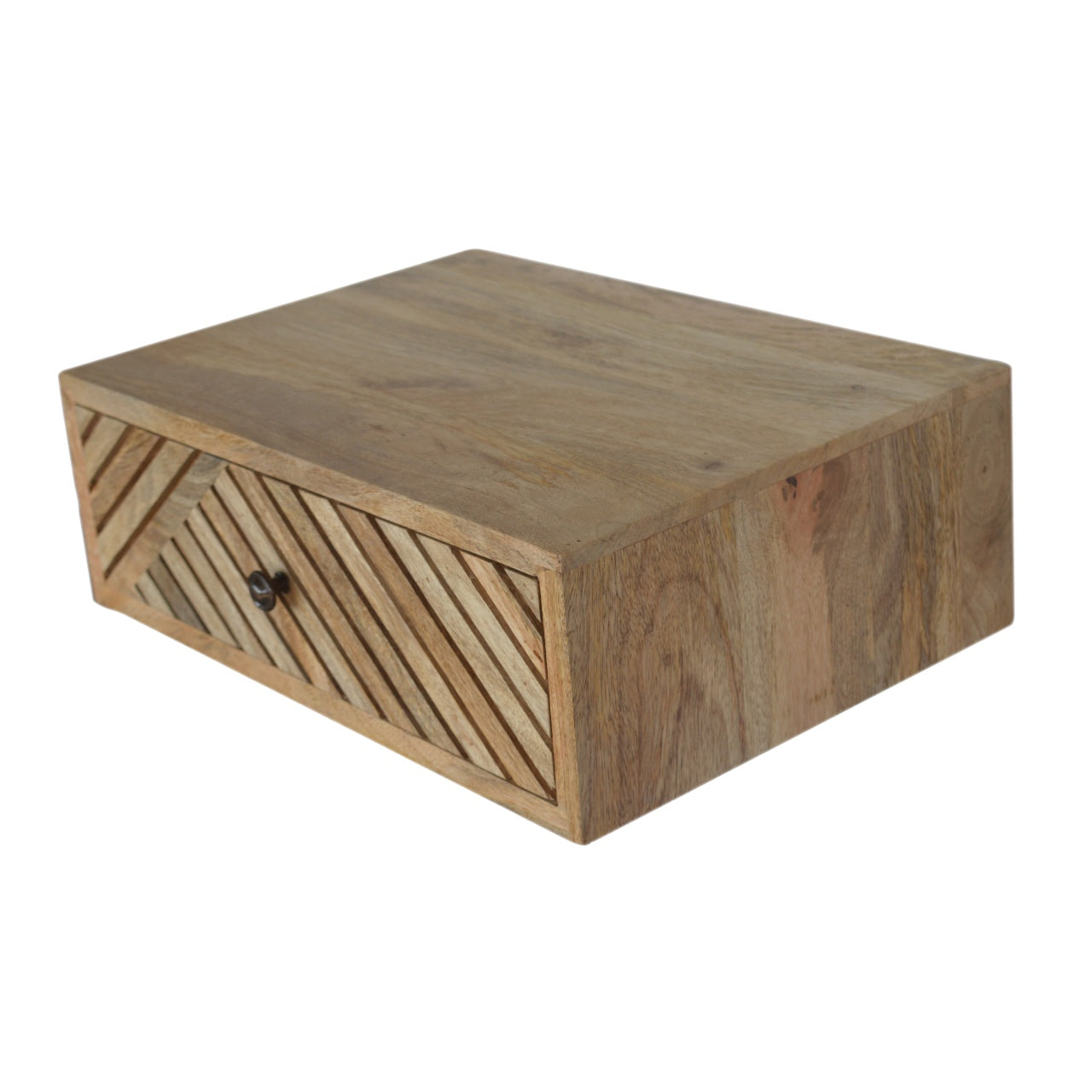 Floating Line Carved Nightstand