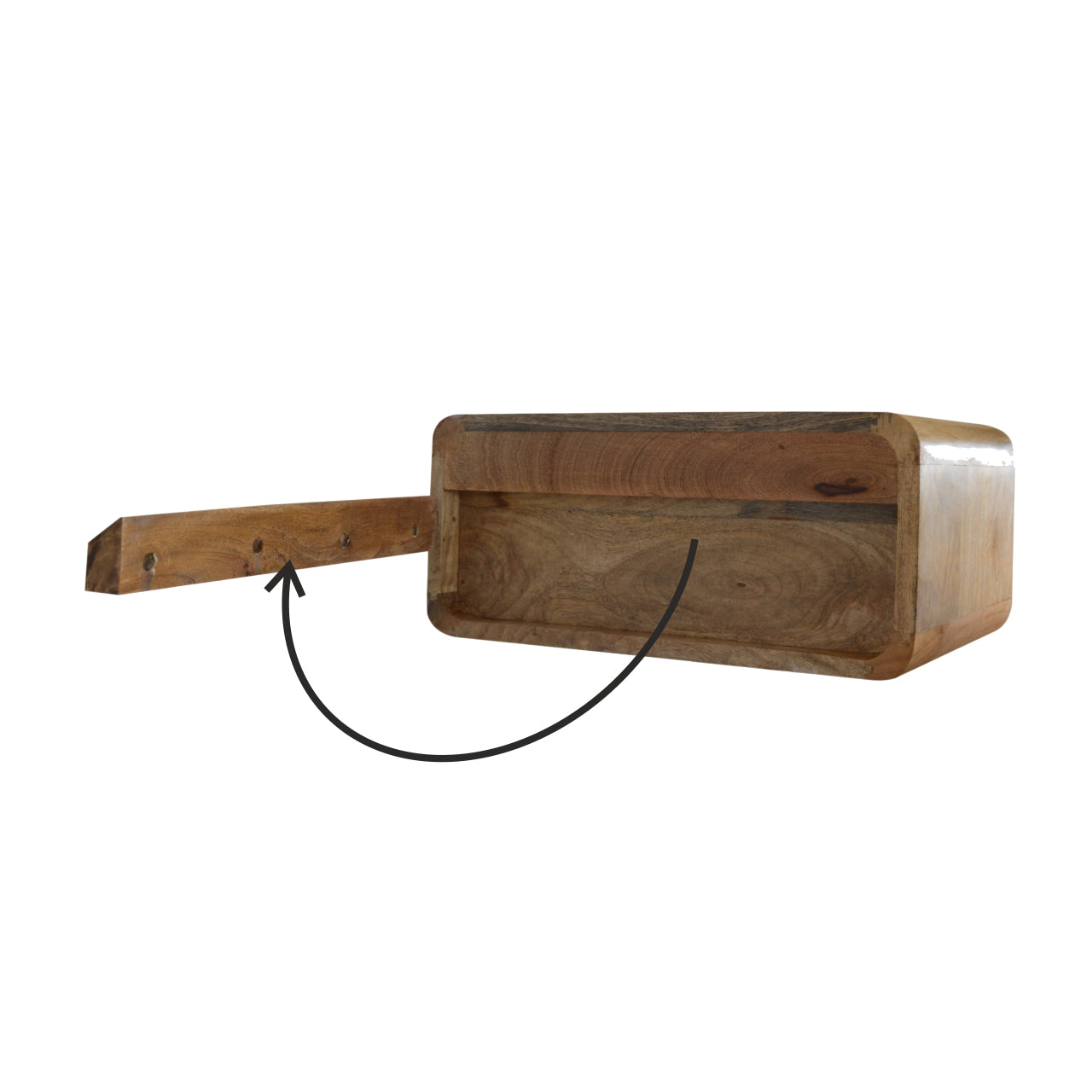 Wall Mounted Open Nightstand