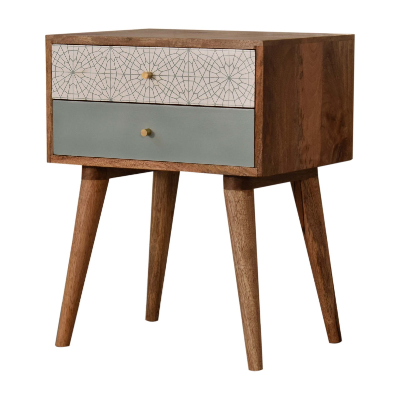 Green Patterned Nightstand