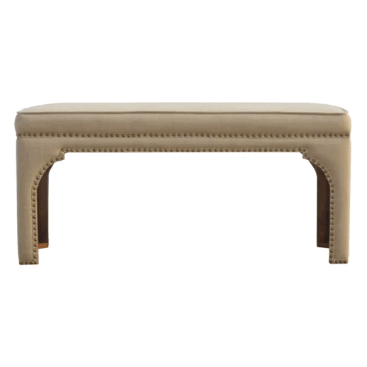 Mud Linen Occasional Bench