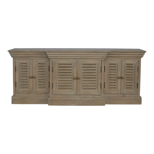Grey Wash Shutter TV Cabinet
