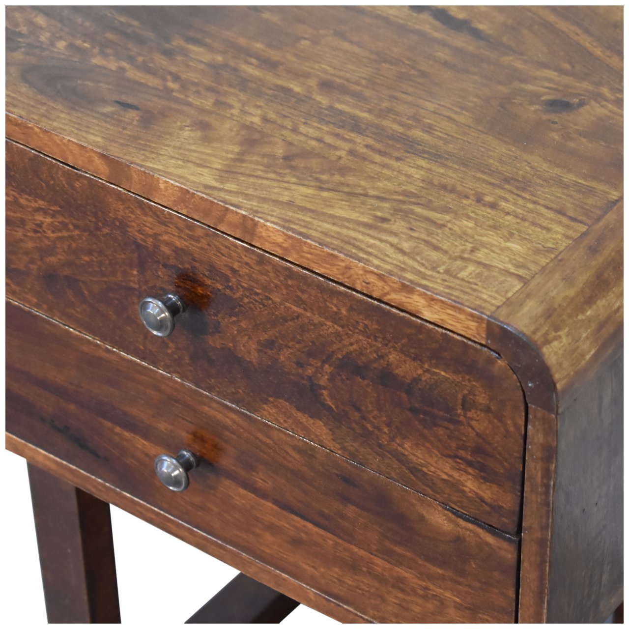 U-Curved Chestnut Nightstand
