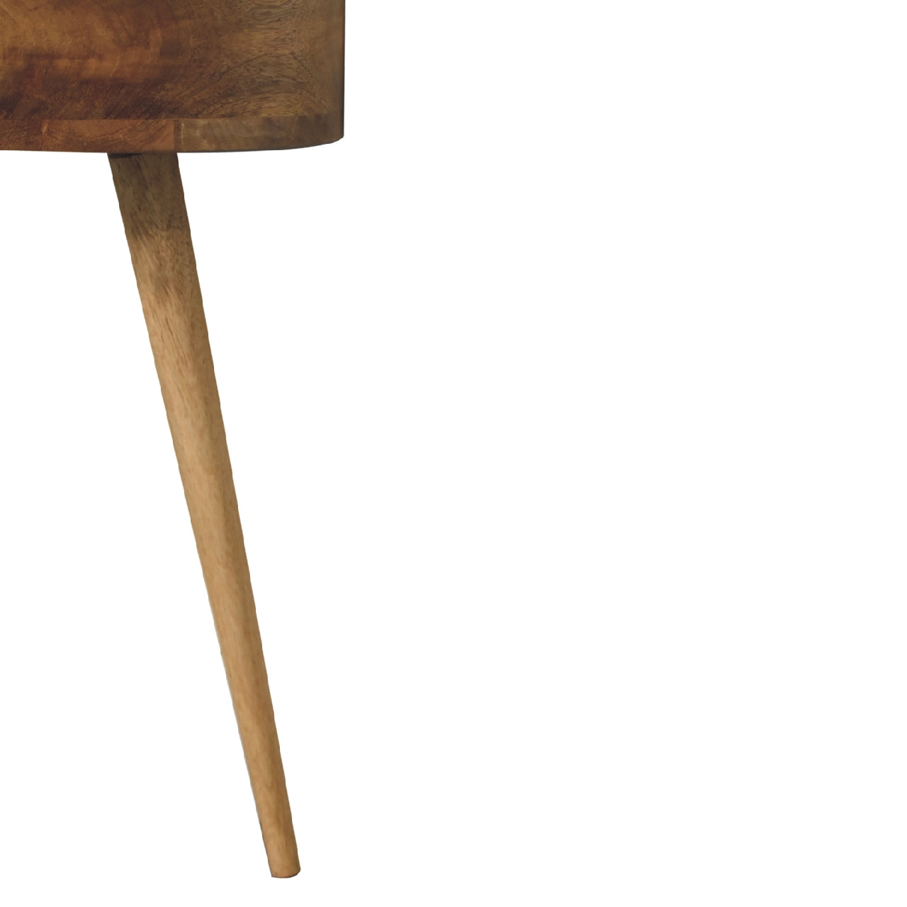 Mini Oak-ish Circular Shape Nightstand