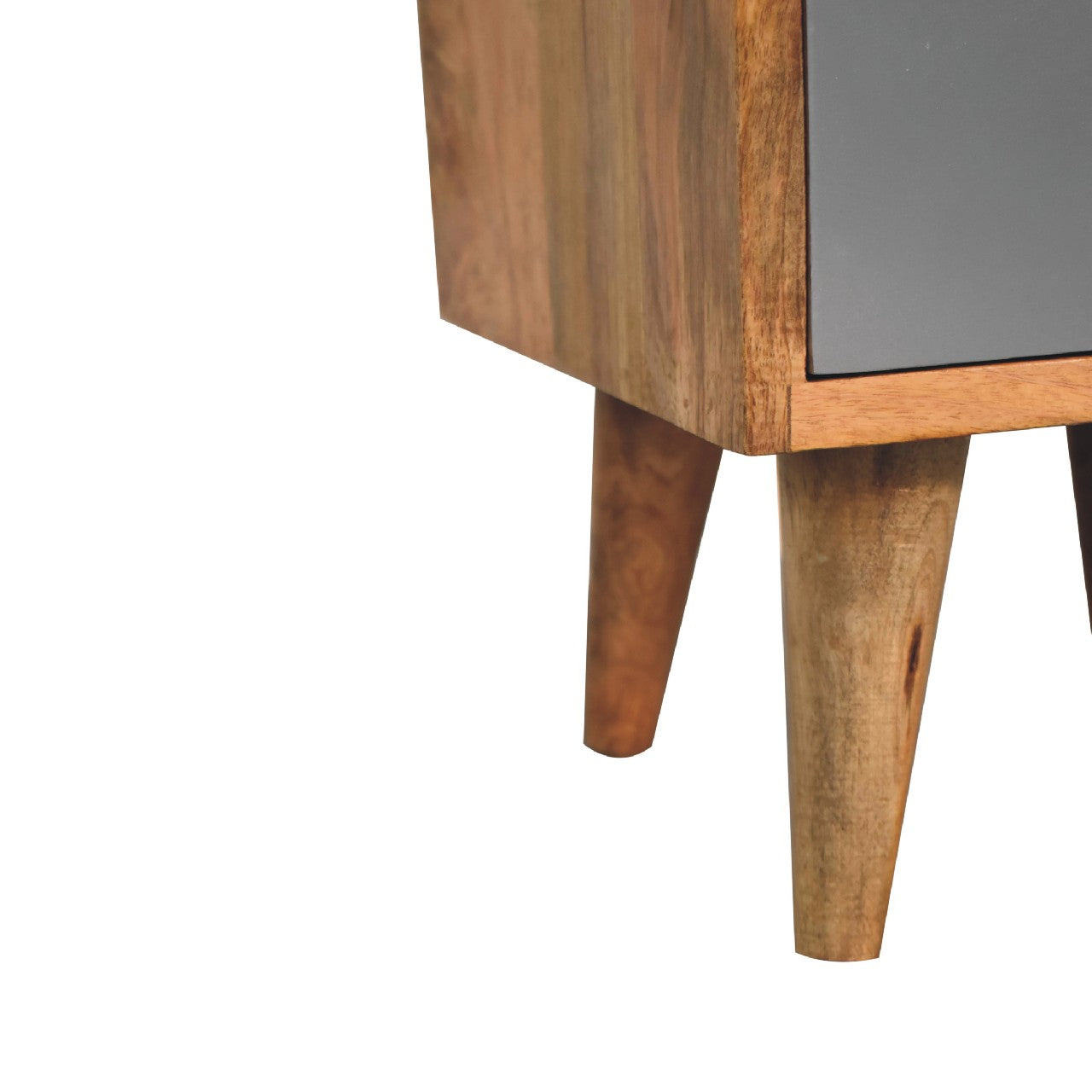Mini Grey and White Cut-out Nightstand