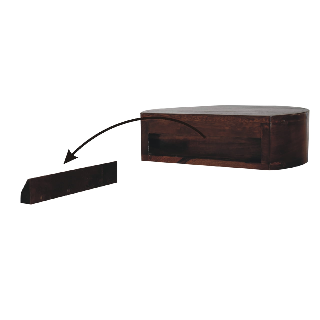 Lunar 1 Drawer Floating nightstand