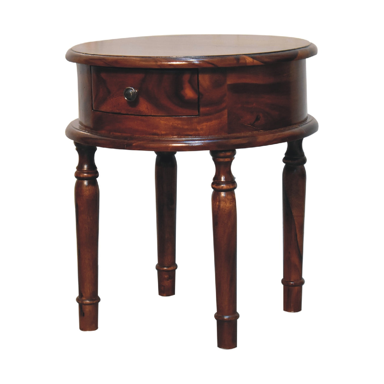 Honey finish Turned Leg Nightstand