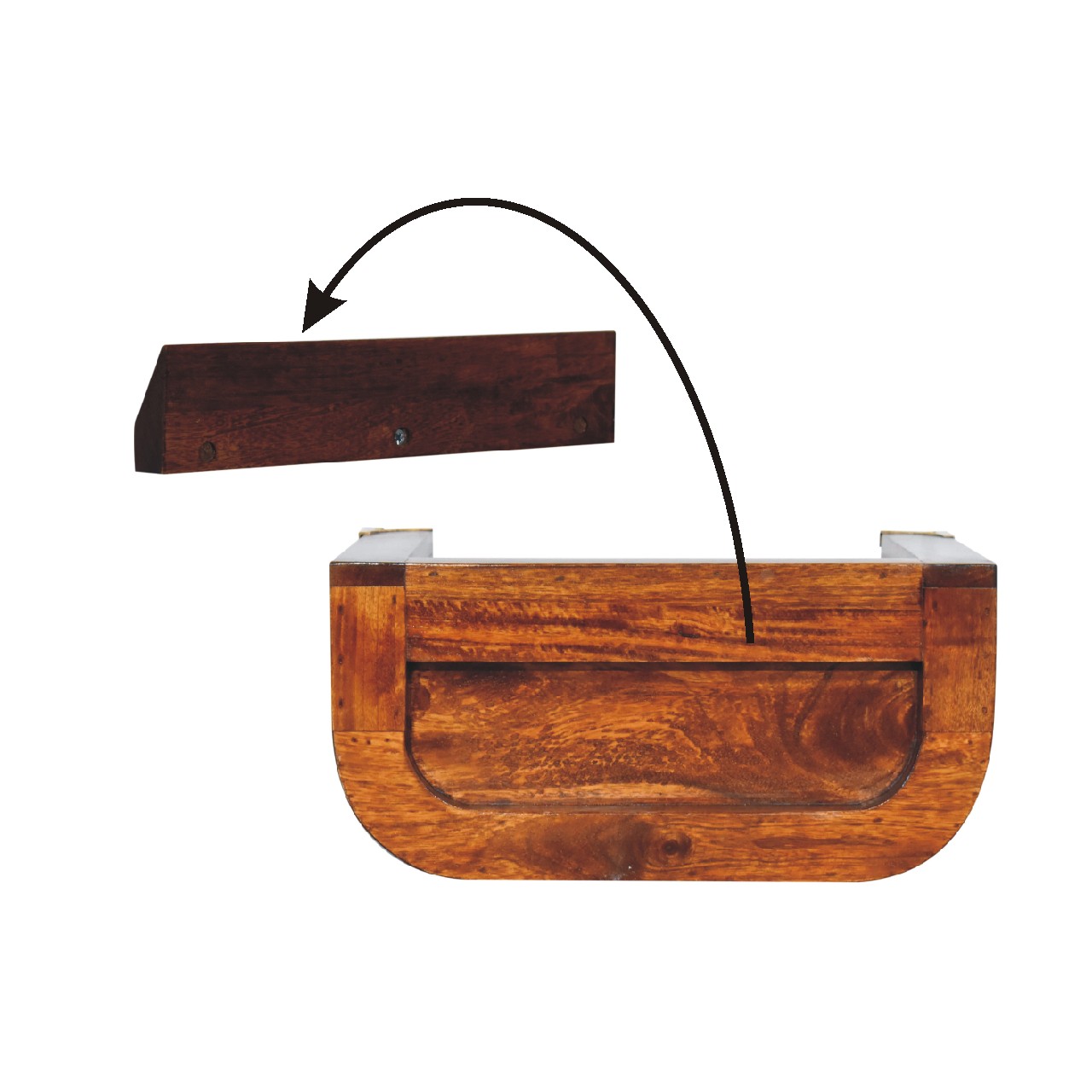 Indira Chestnut Floating Nightstand