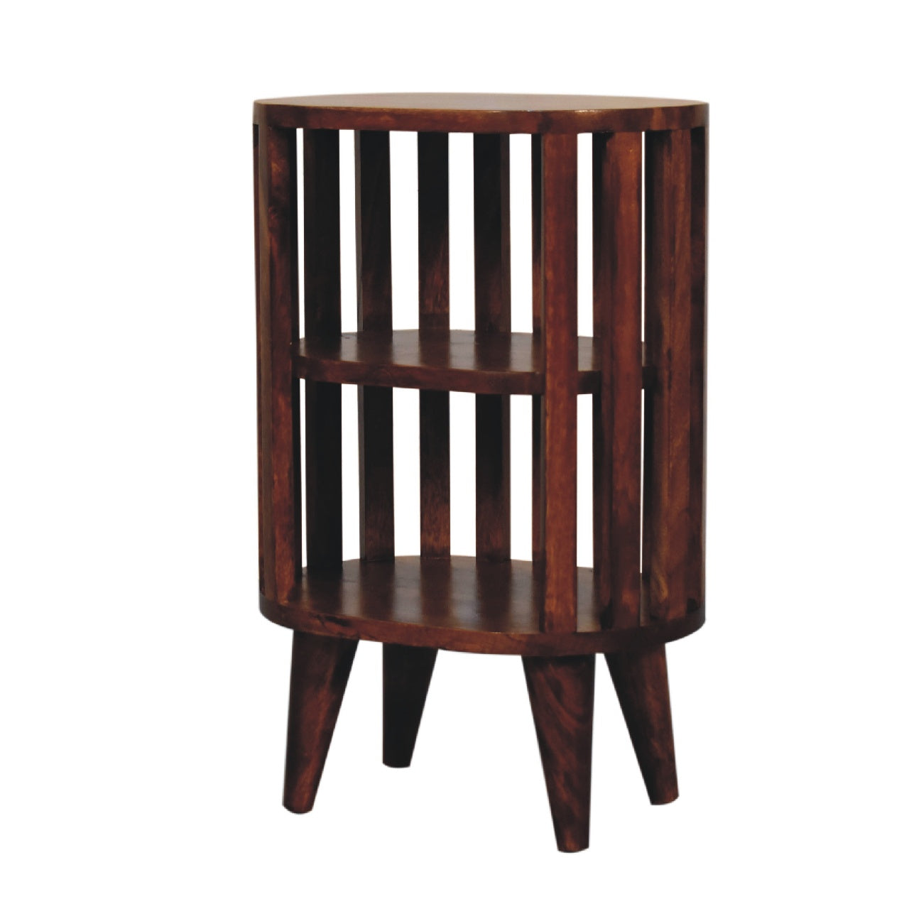 Ariella Double Shelf Chestnut Bedside