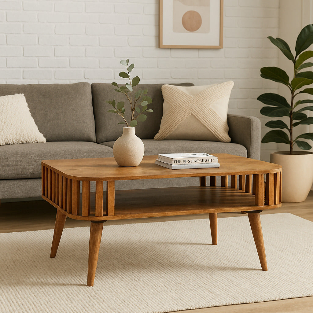 Slatted Oak-ish Coffee Table (Copy)