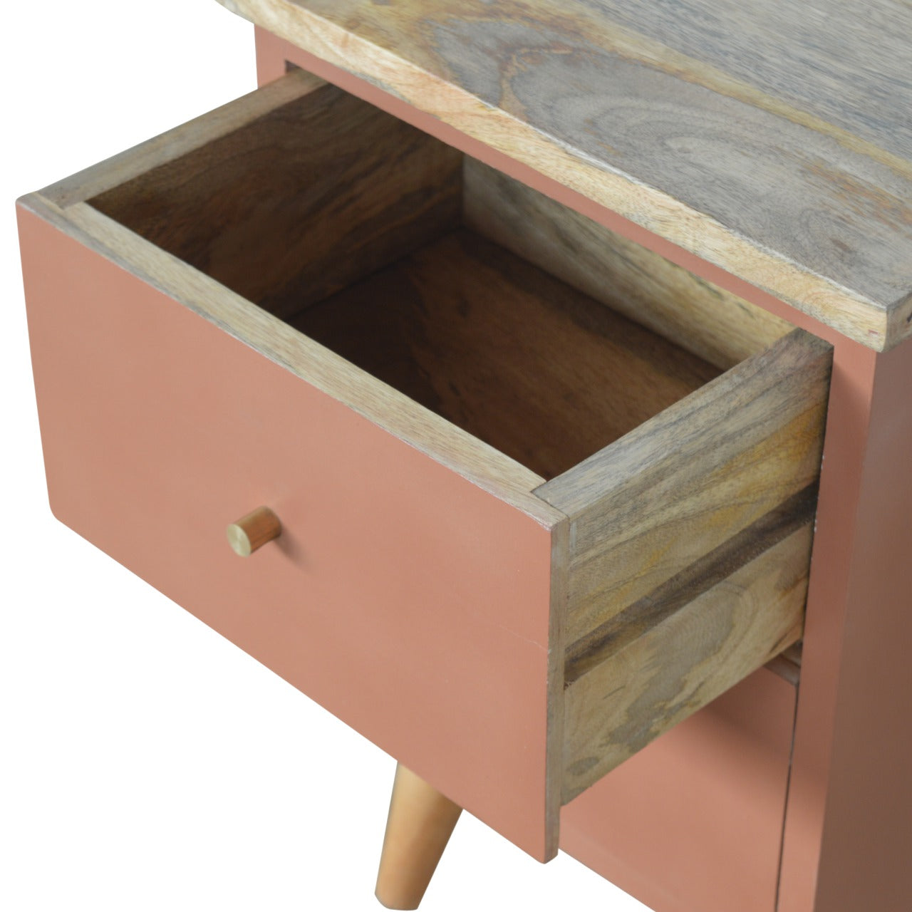 Brick Red Hand Painted Nightstand