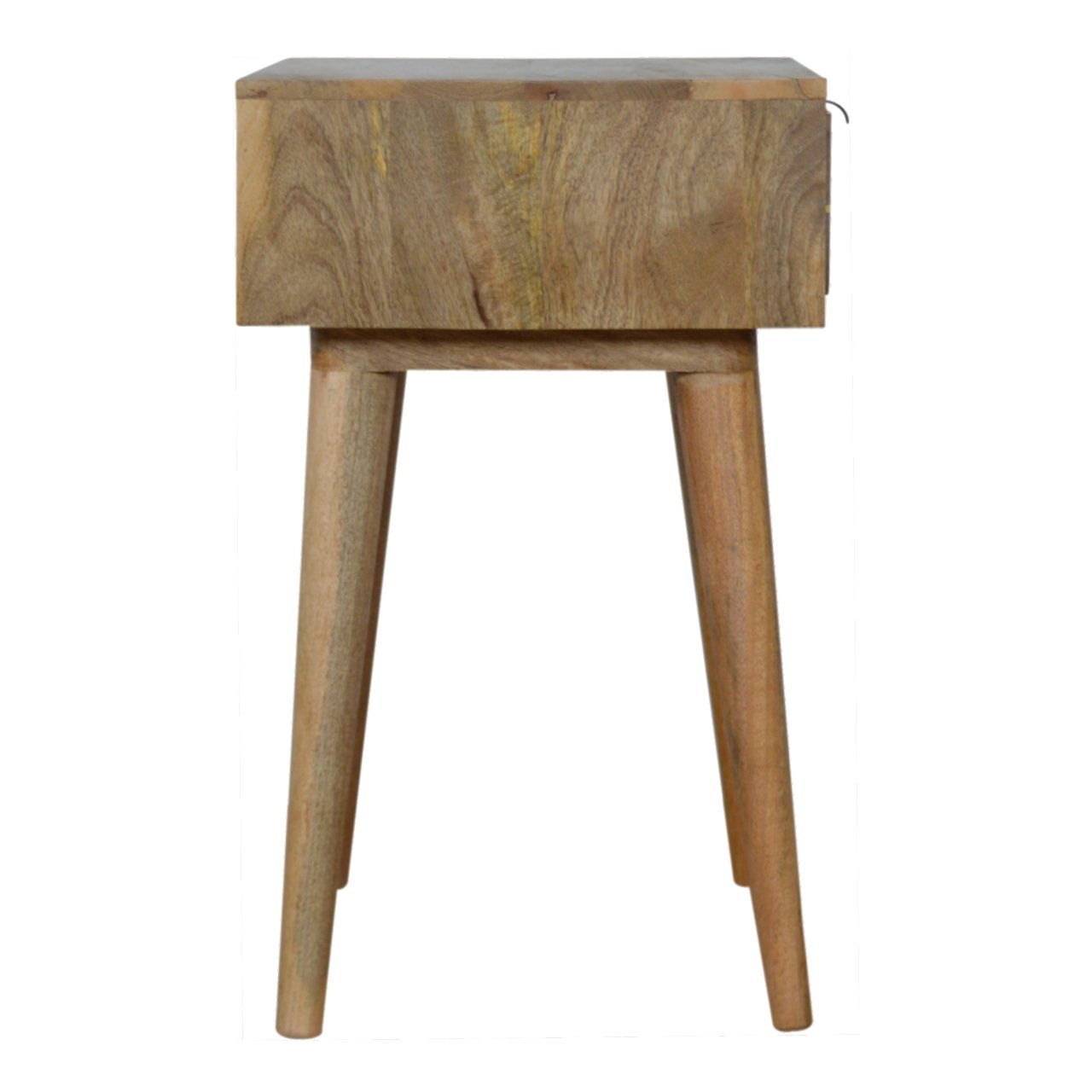 Sleek Cement Brass Inlay Nightstand