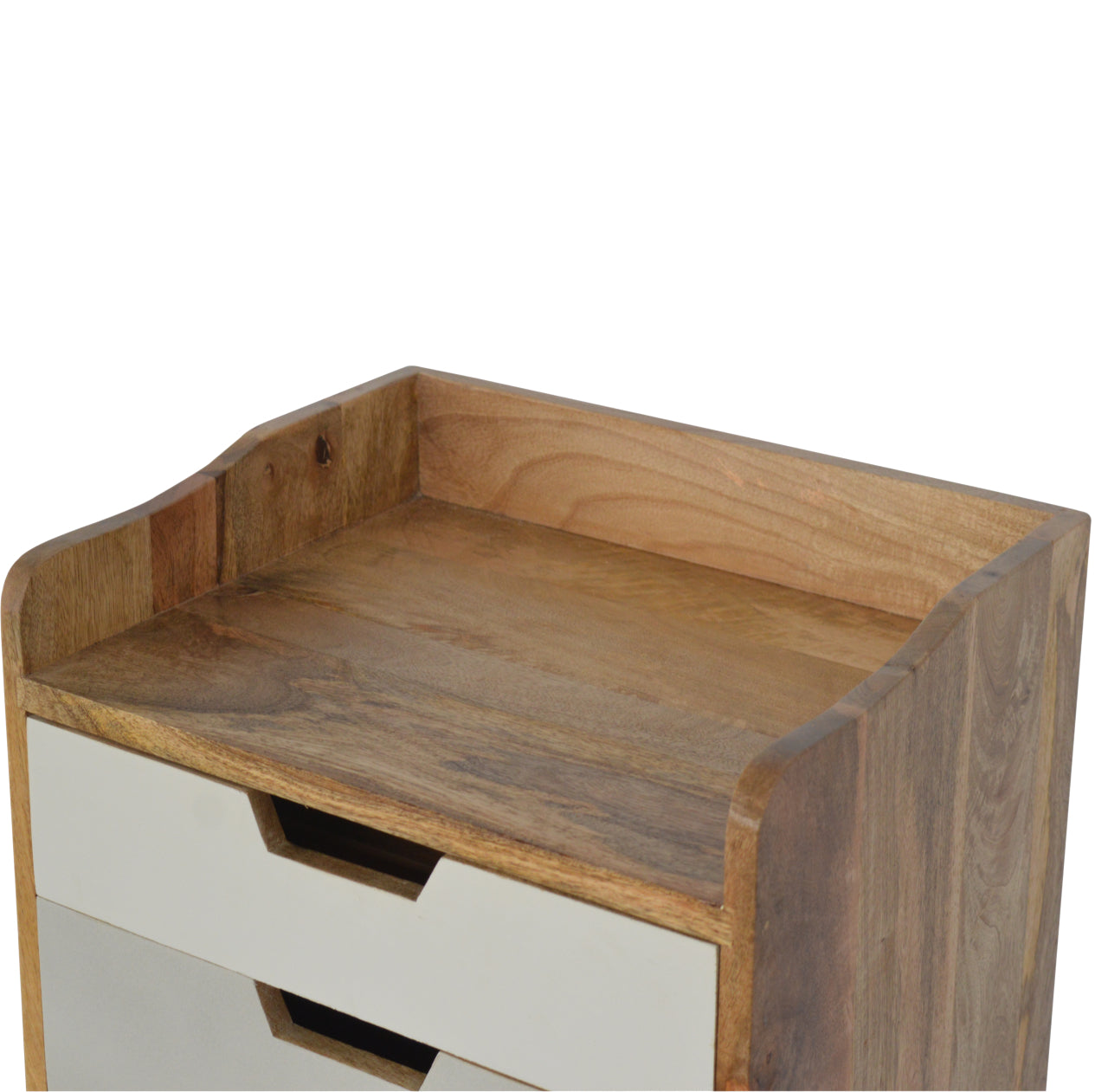 Grey and White Gradient Nightstand