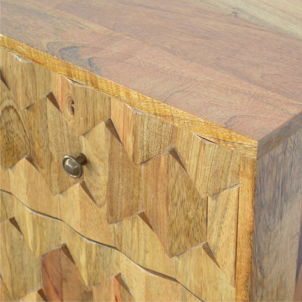 Pineapple Carve 2 Drawer Nightstand