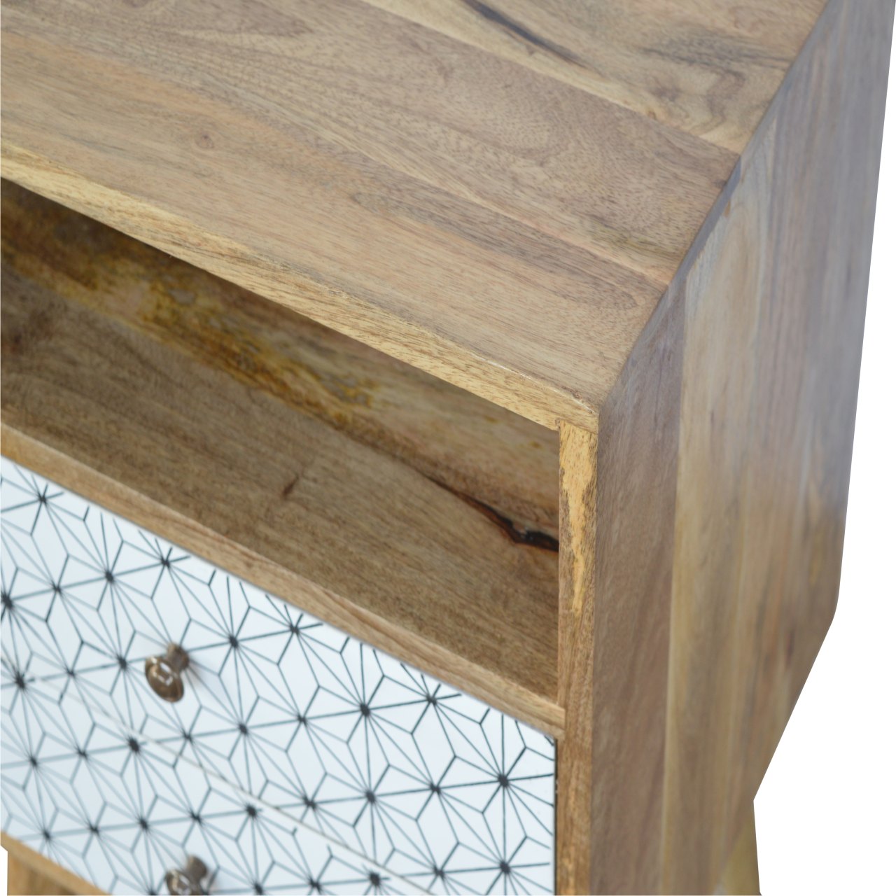 Prima Nightstand with Open Slot