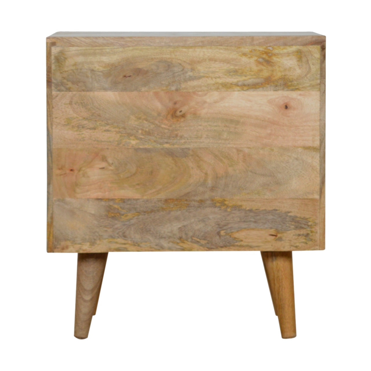Grey Painted Cut-out Nightstand