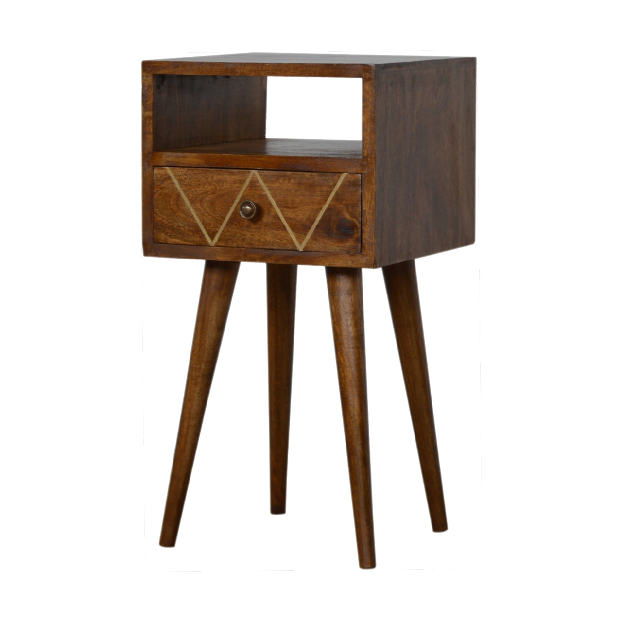 Mini Geo Brass Nightstand