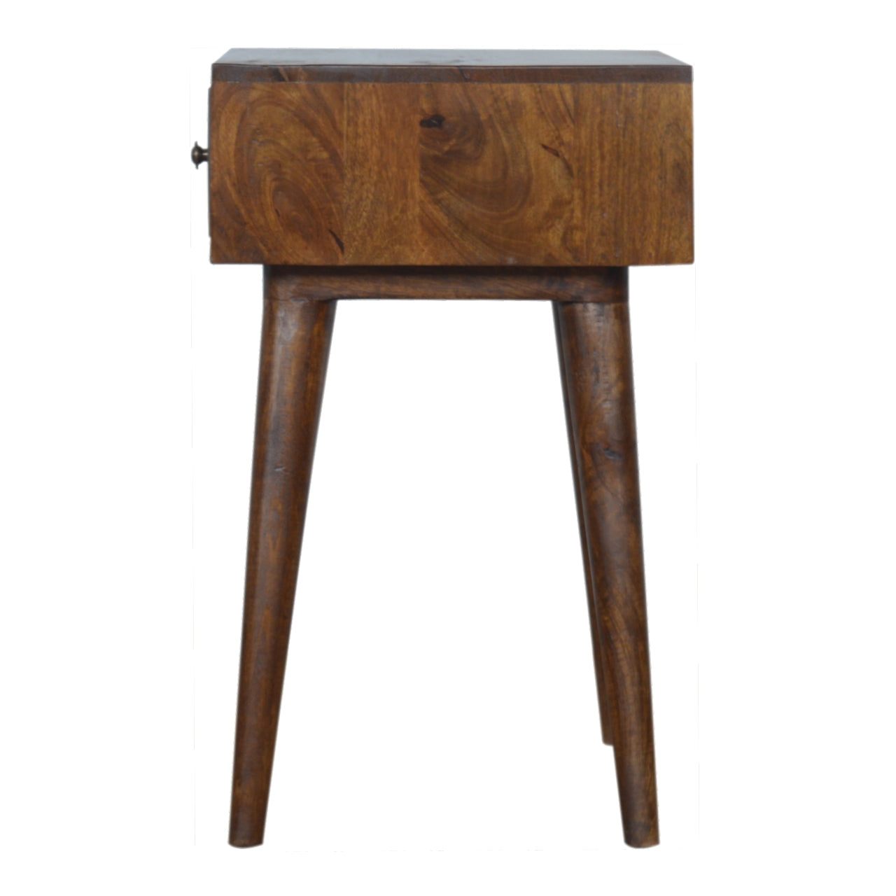 Geometric Brass Inlay Nightstand
