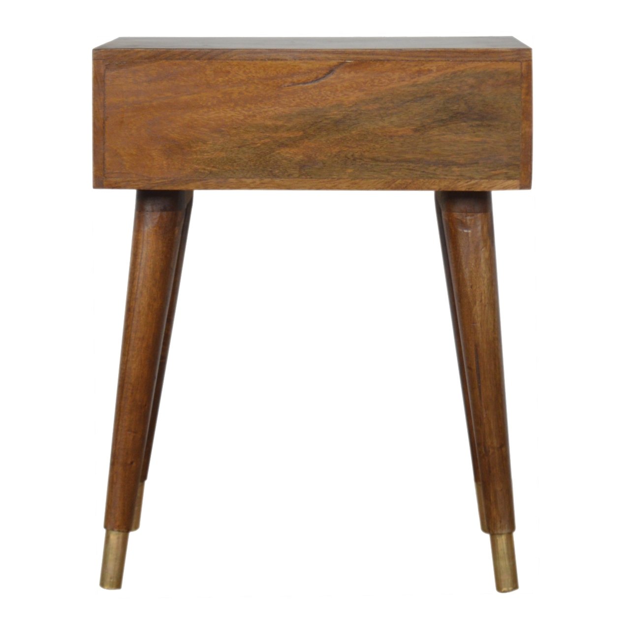 Chestnut Brass Cut out Nightstand