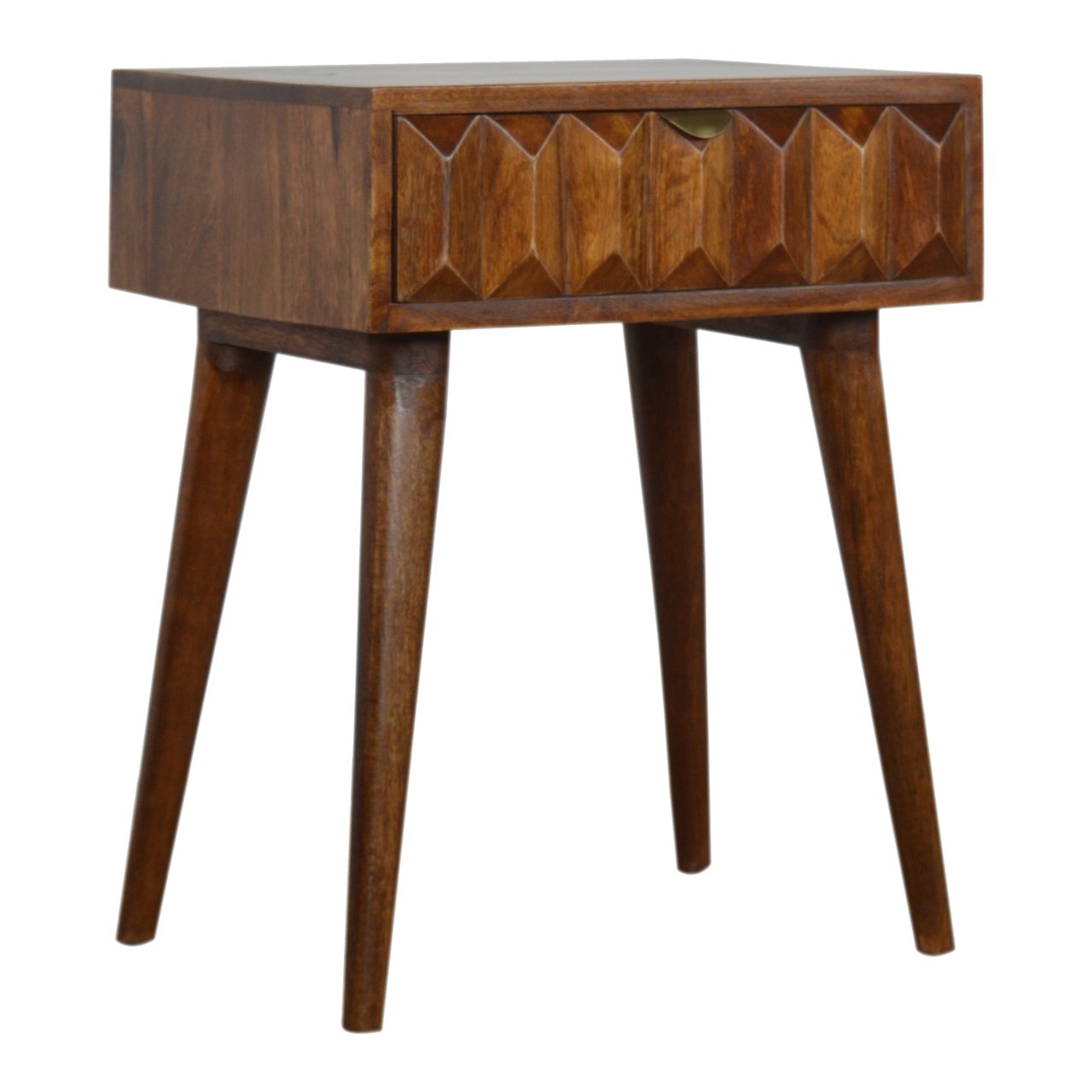Carved Chestnut Nightstand