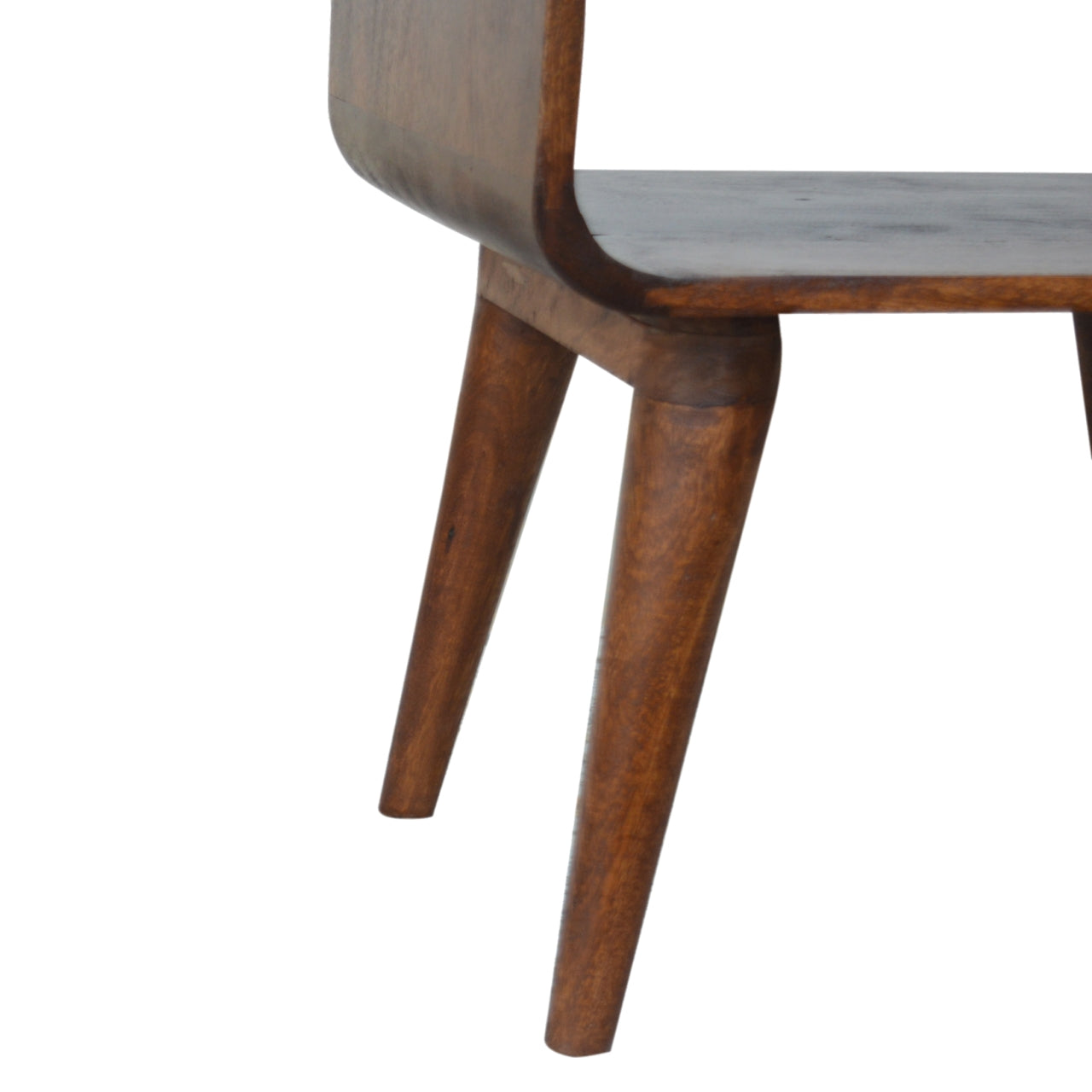 Curved Open Chestnut Nightstand