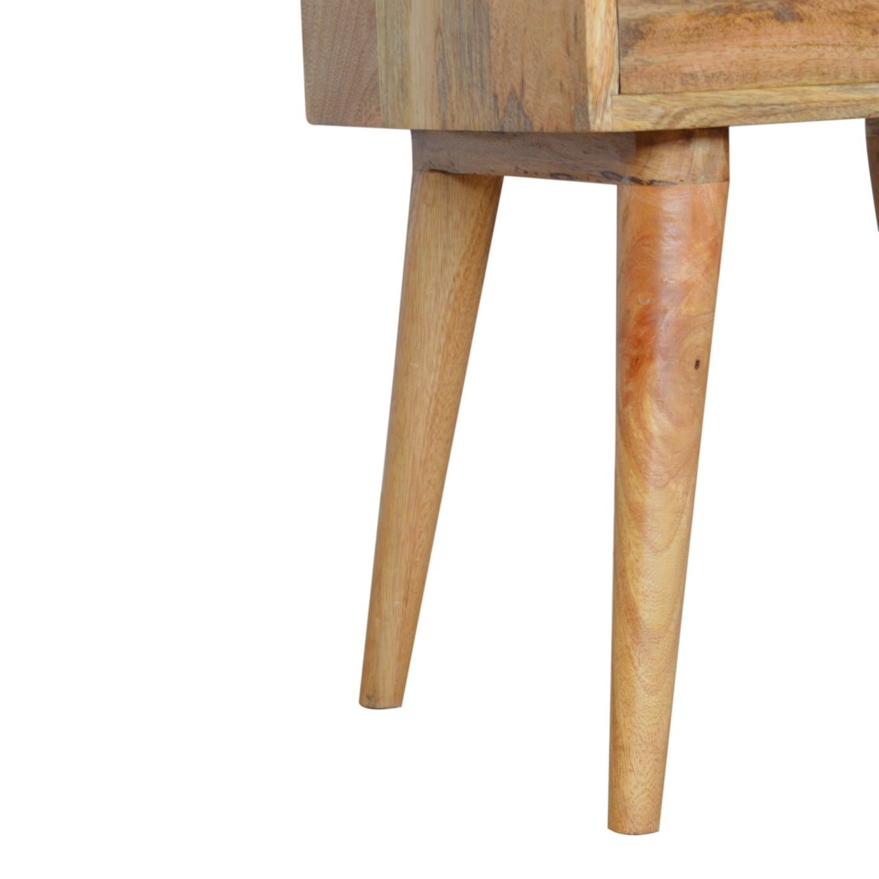 Open Slot Nightstand with White Top