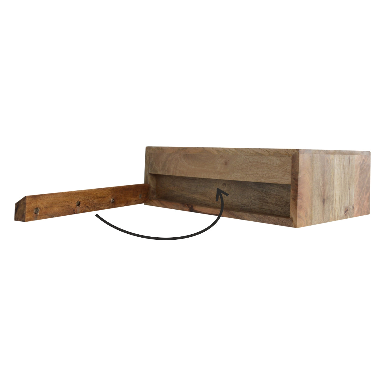 Floating Cube Carved Nightstand