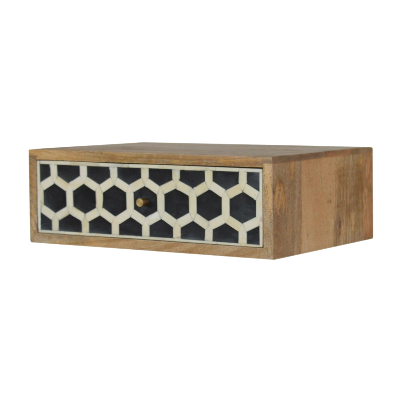 Wall Mounted Bone Inlay Nightstand