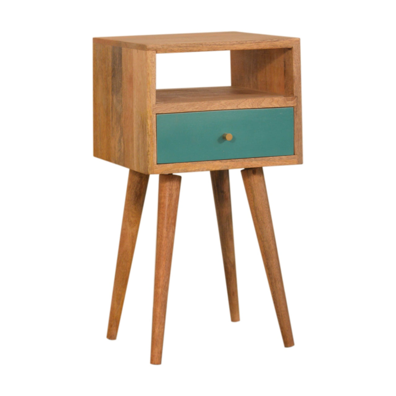Mini Teal Hand Painted Nightstand