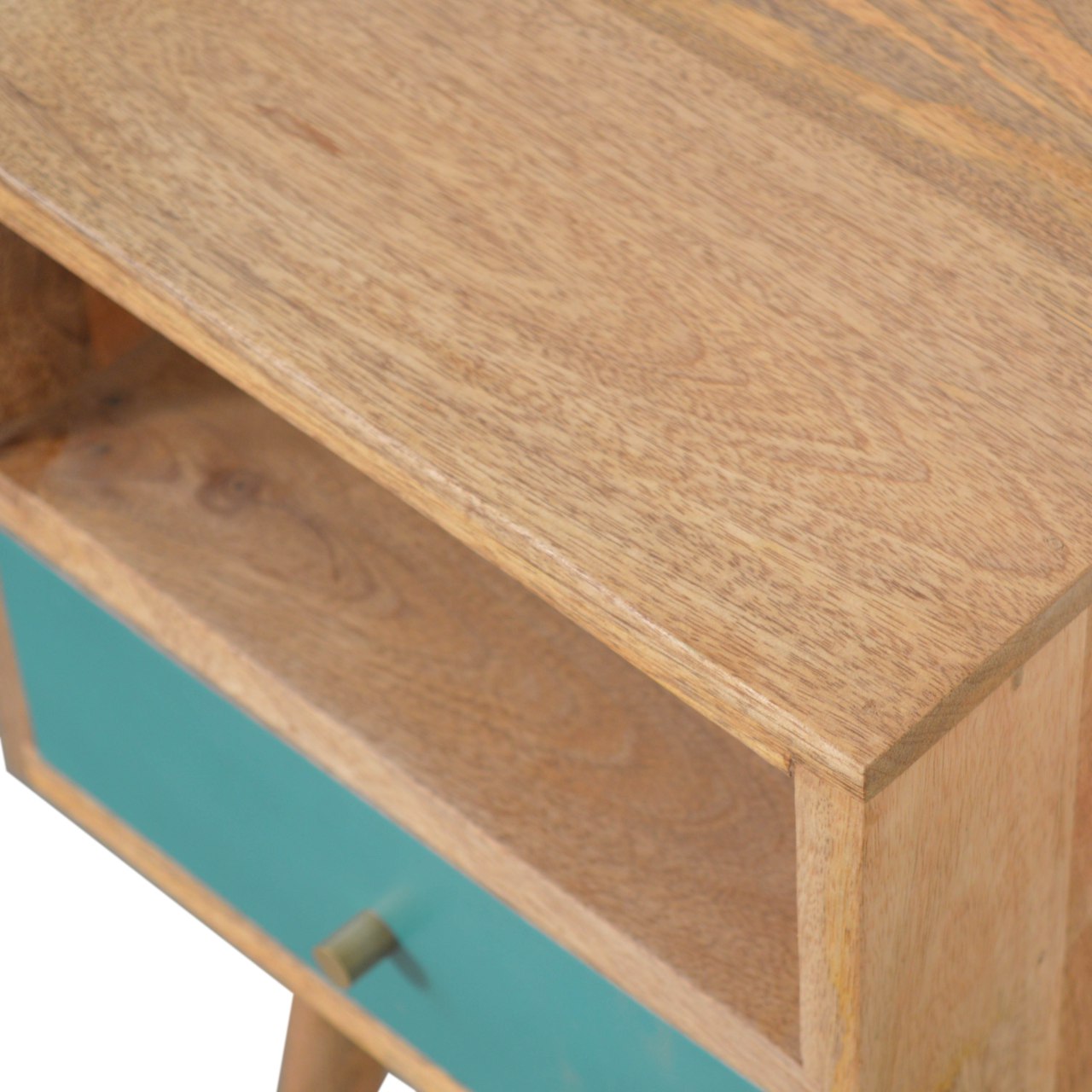 Mini Teal Hand Painted Nightstand