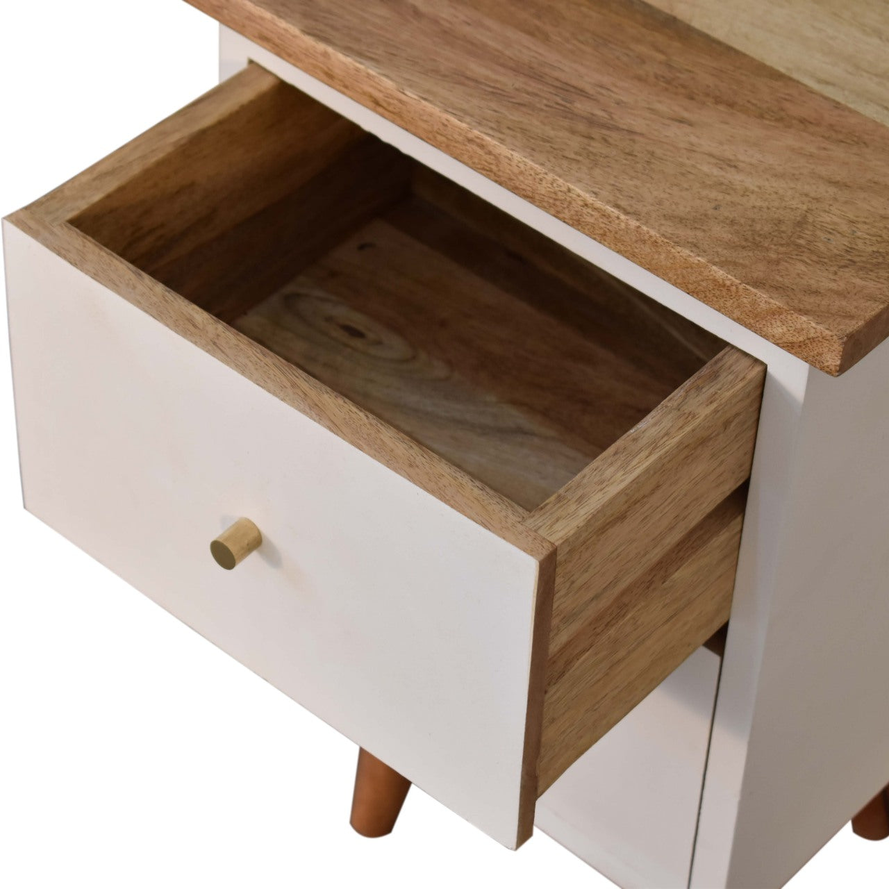 White Hand Painted Nightstand