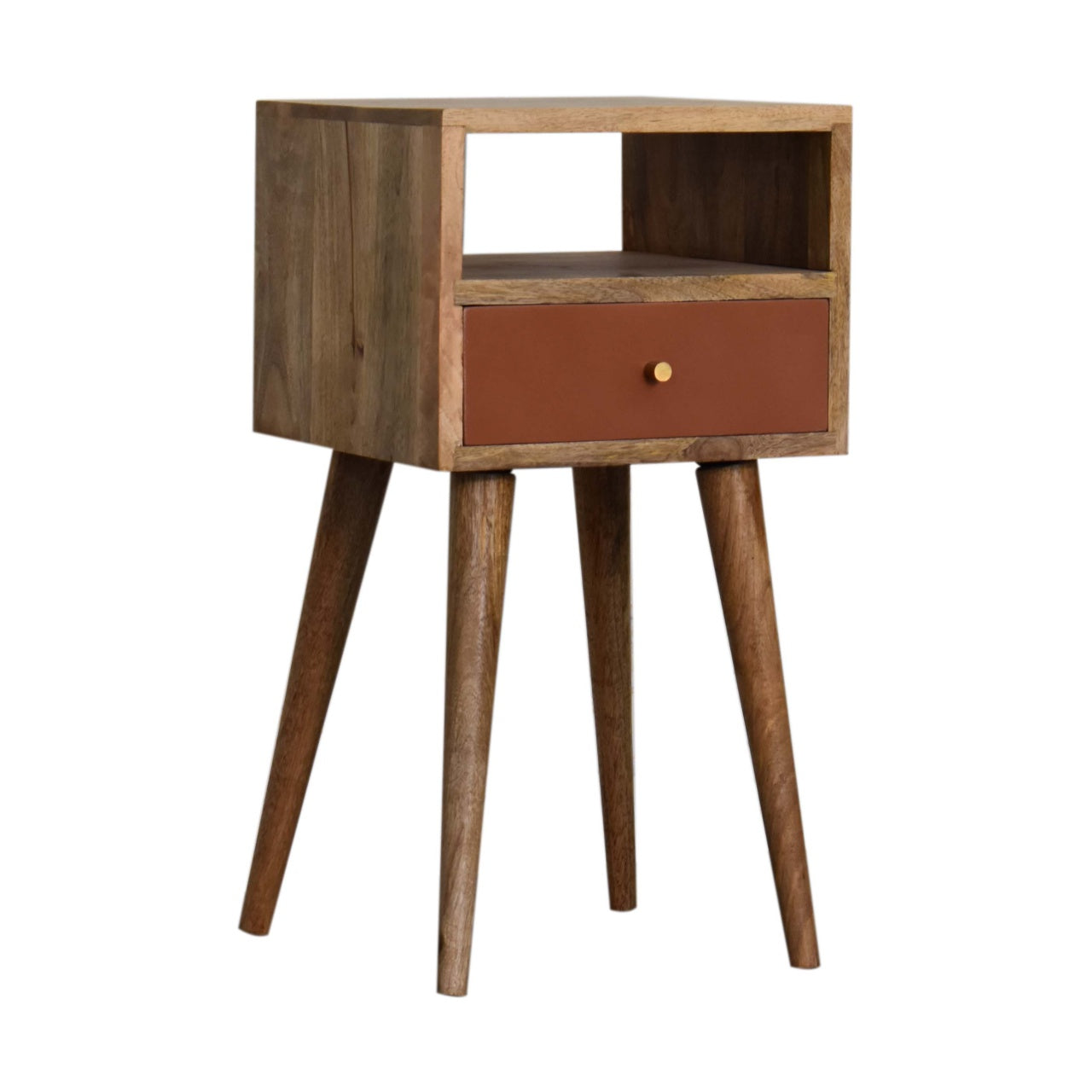 Mini Brick Red Hand Painted nightstand