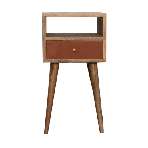 Mini Brick Red Hand Painted nightstand