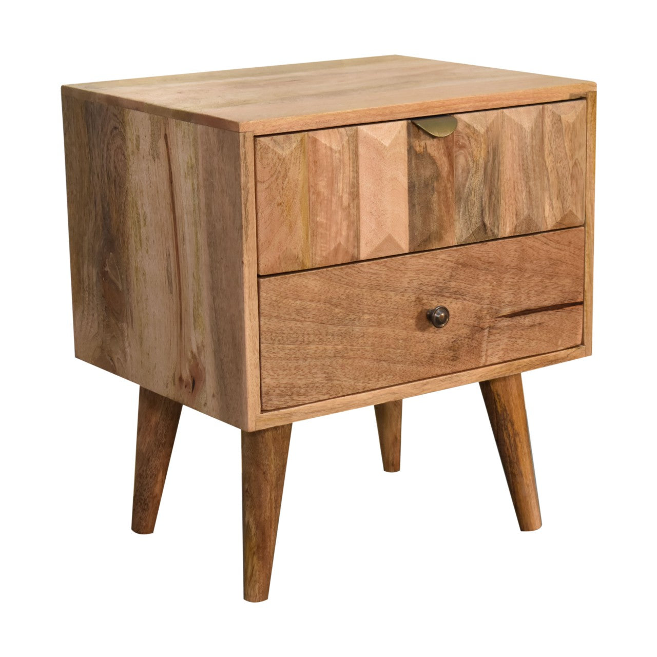 Oak-ish Prism Nightstand