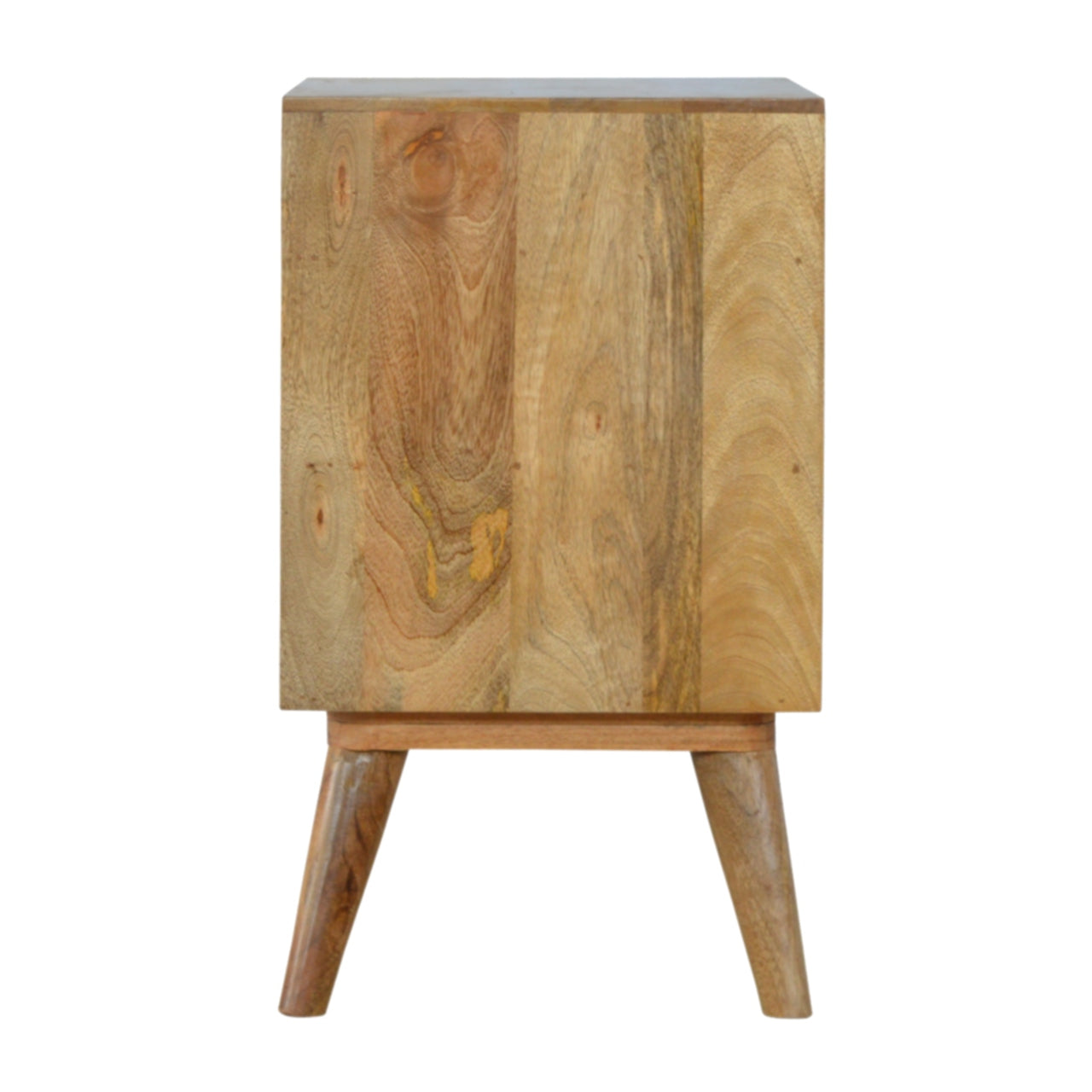 Grey and White Cut-out Nightstand