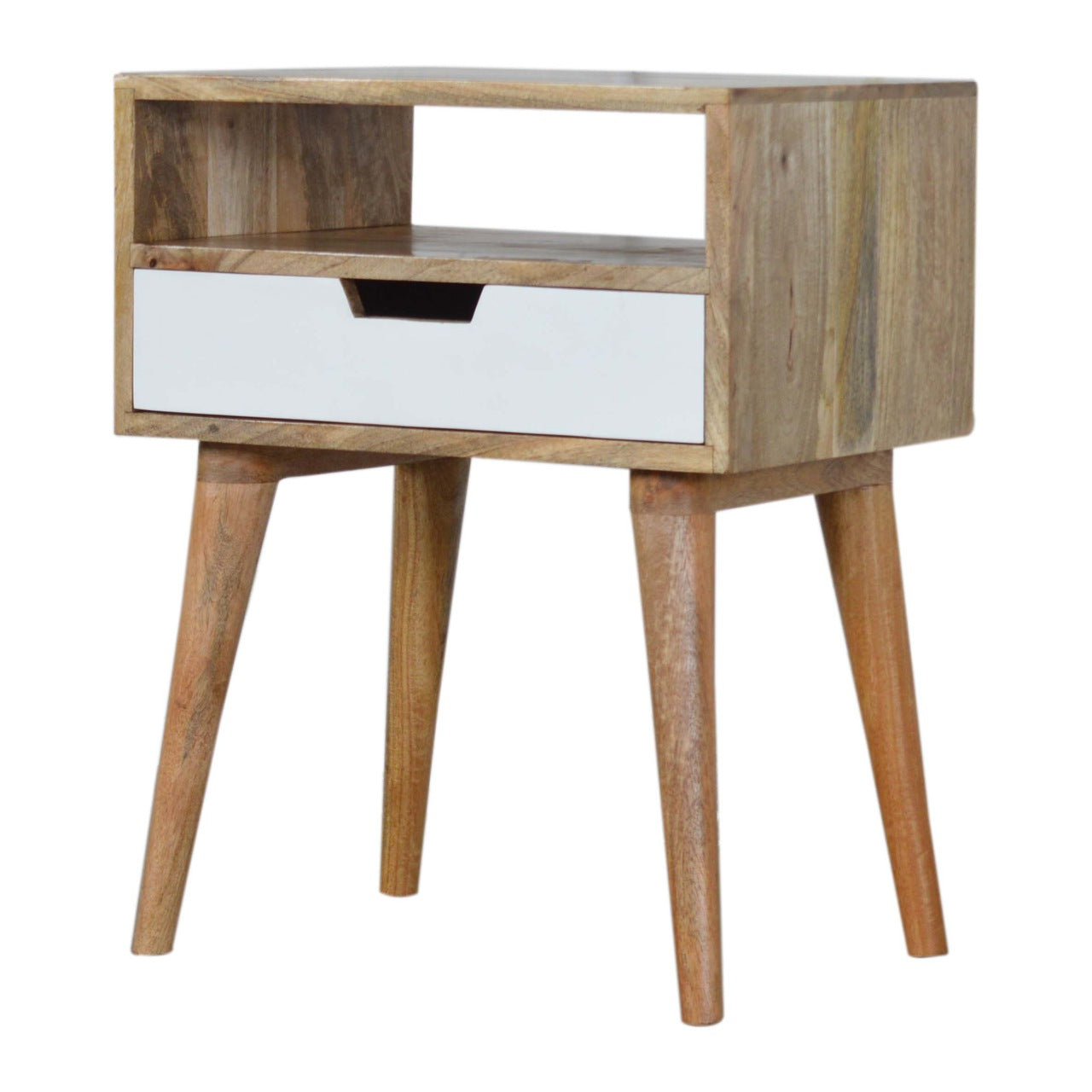 White Painted Drawer Nightstand Table