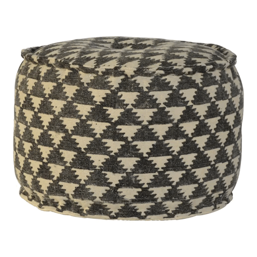 Jute Durrie Round Footstool