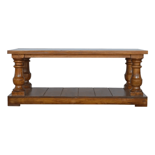Square Turned Country Coffee Table