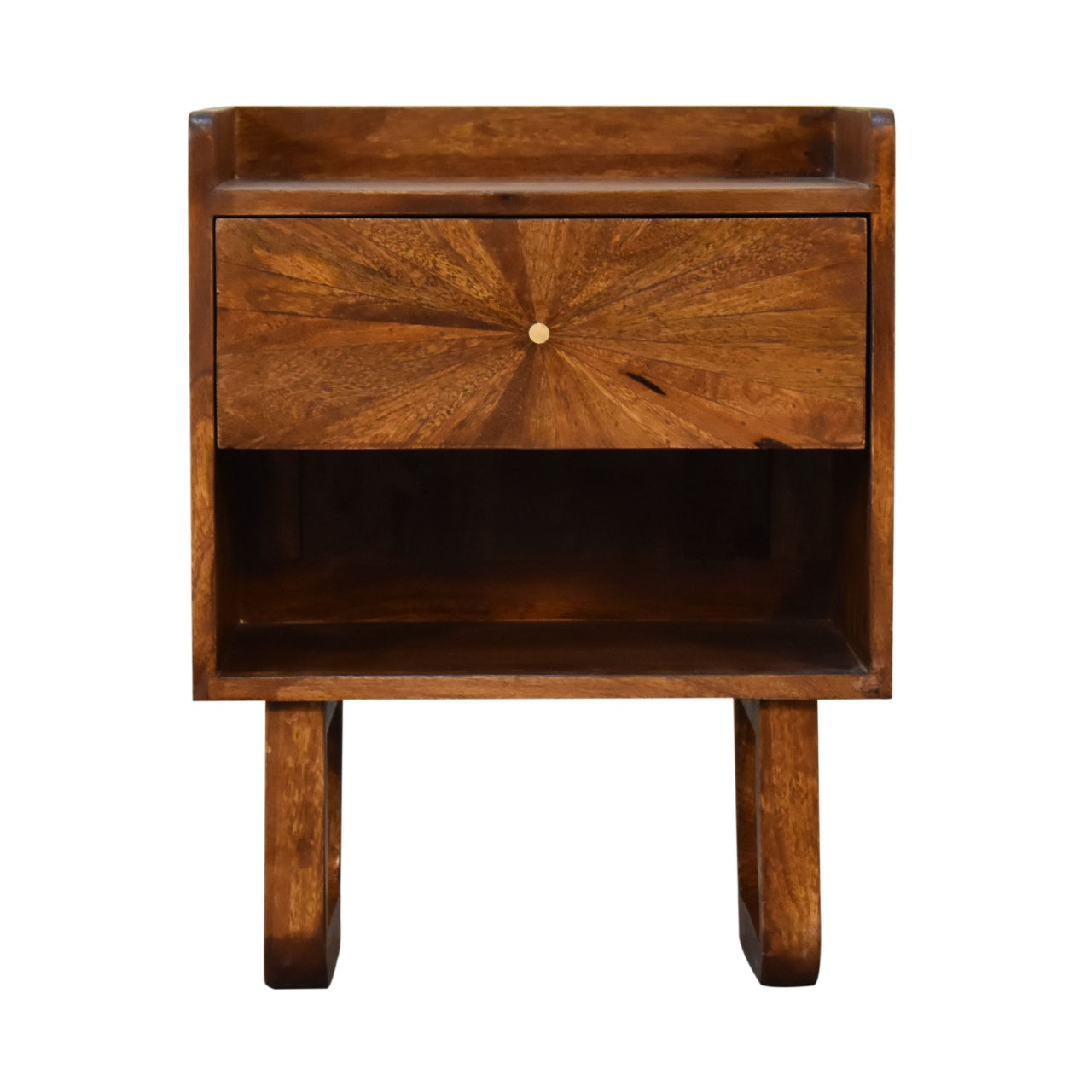 U-Chestnut Sunrise Open Nightstand