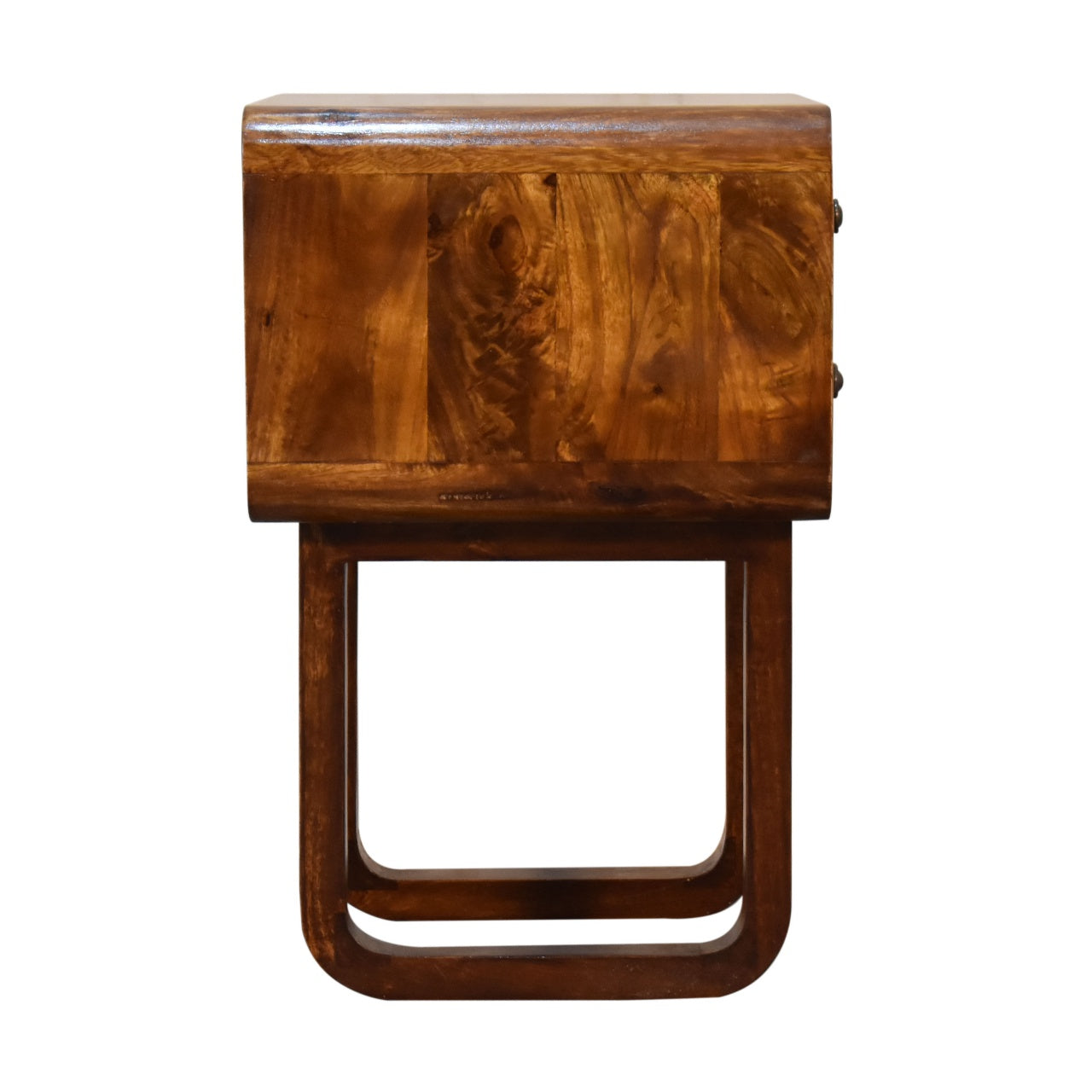 U-Curved Chestnut Nightstand