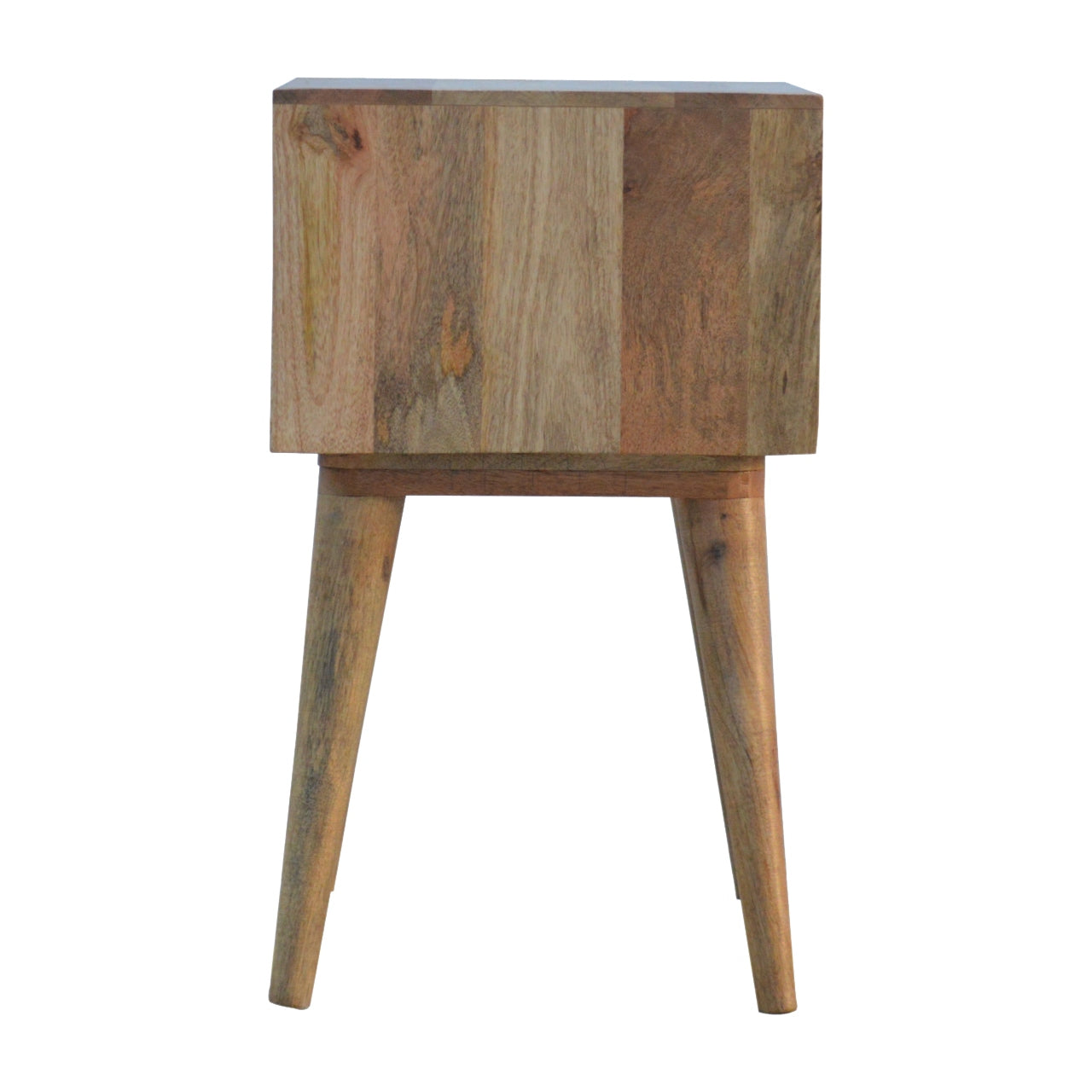 Perforated Copper Nightstand with Open Slot