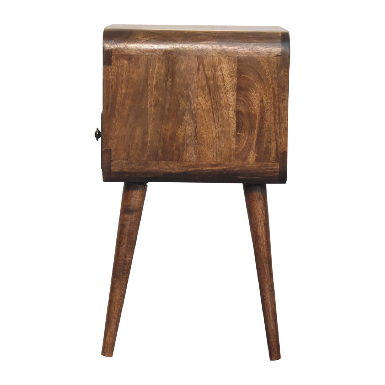 Mini Grey Wash Curve Open Nightstand