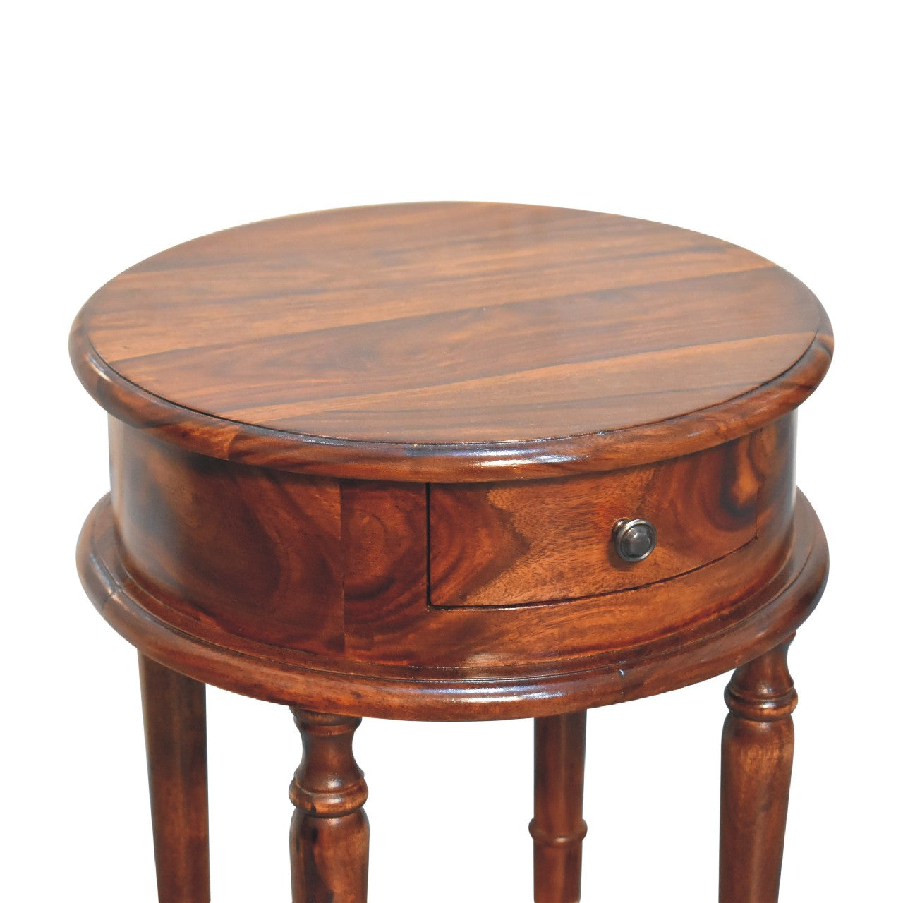 Honey finish Turned Leg Nightstand