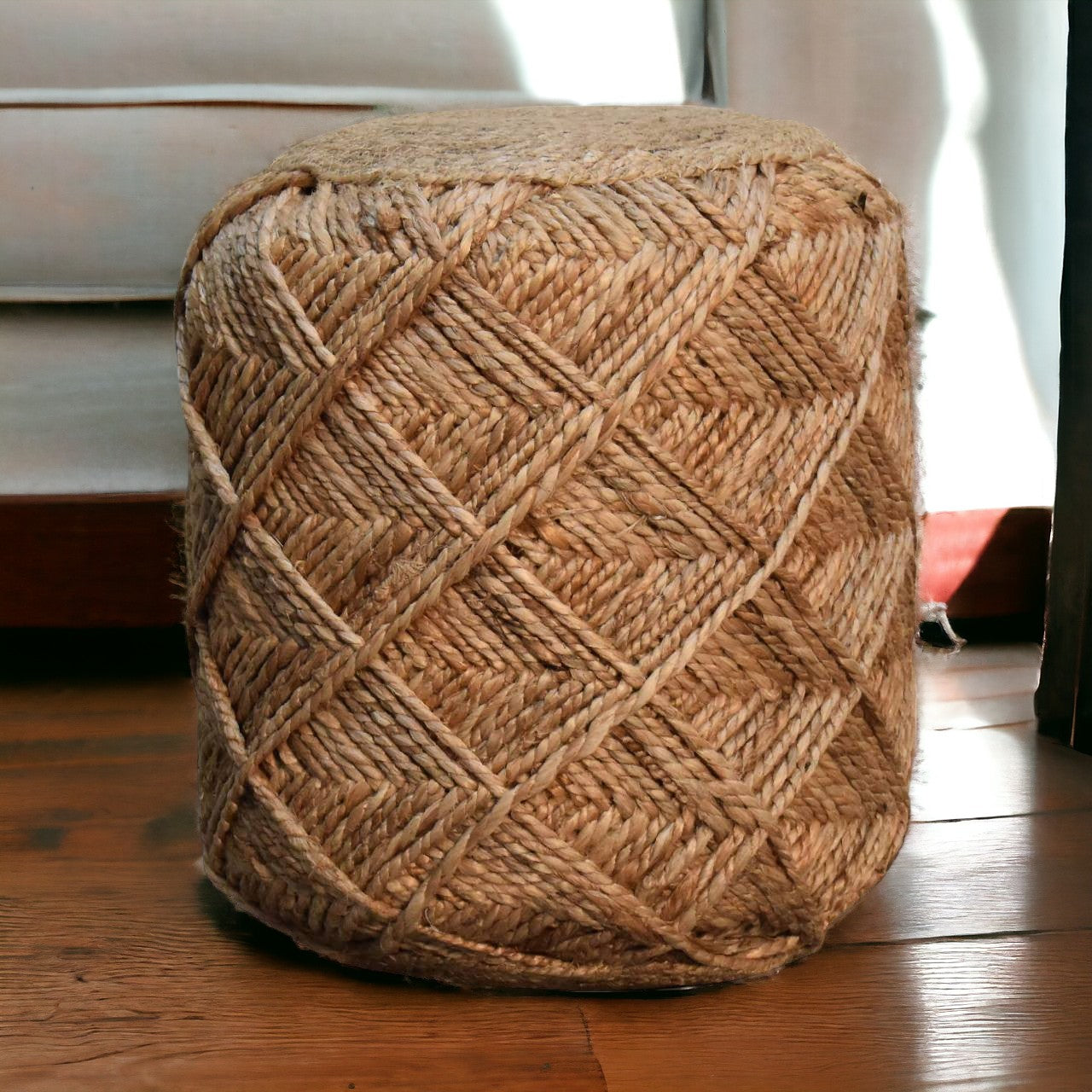 Jute Fibre Footstool - Small