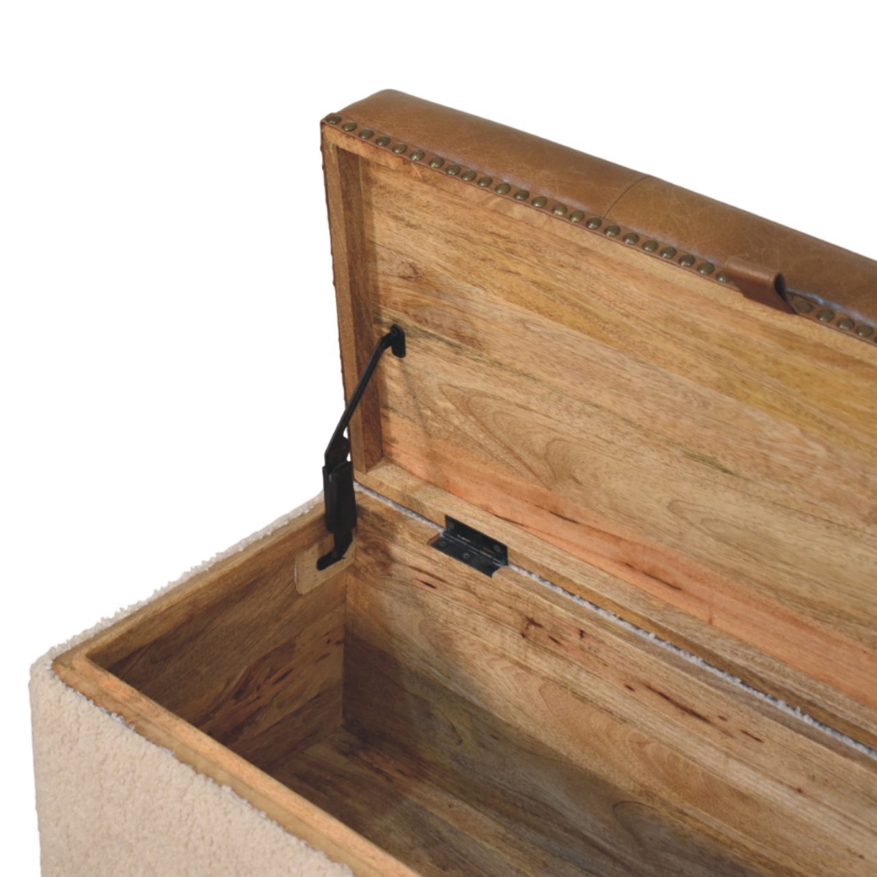 Boucle Lid- up Storage Ottoman