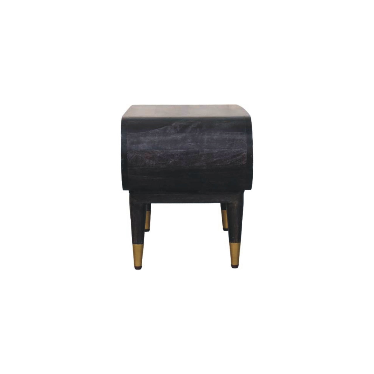 Curved Edge Media with Brass Accents