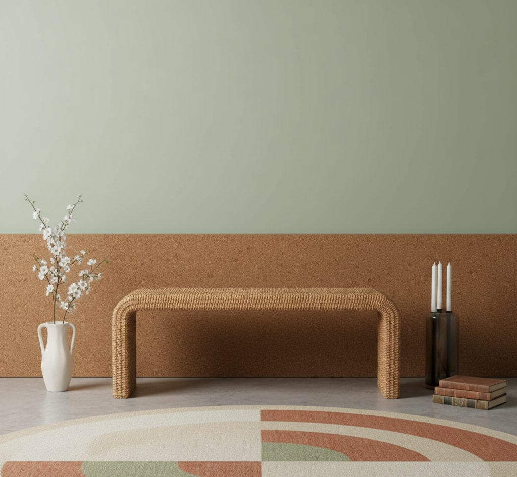 Rattan Weave Bench