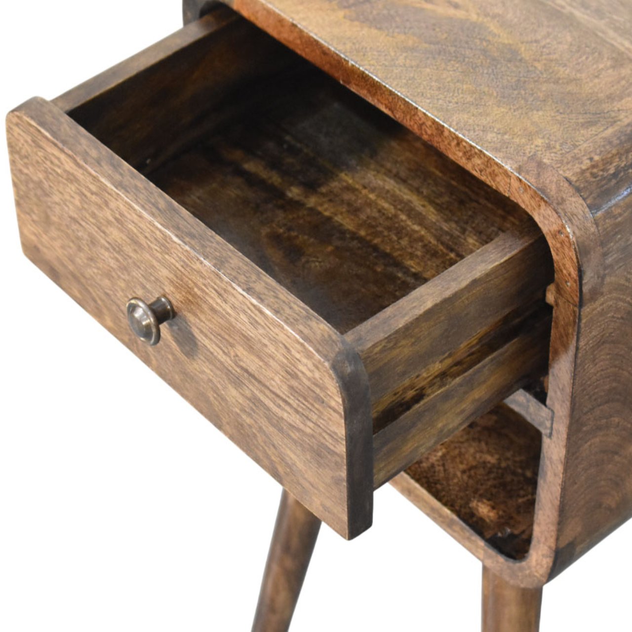 Rounded Open Shelf Bedside
